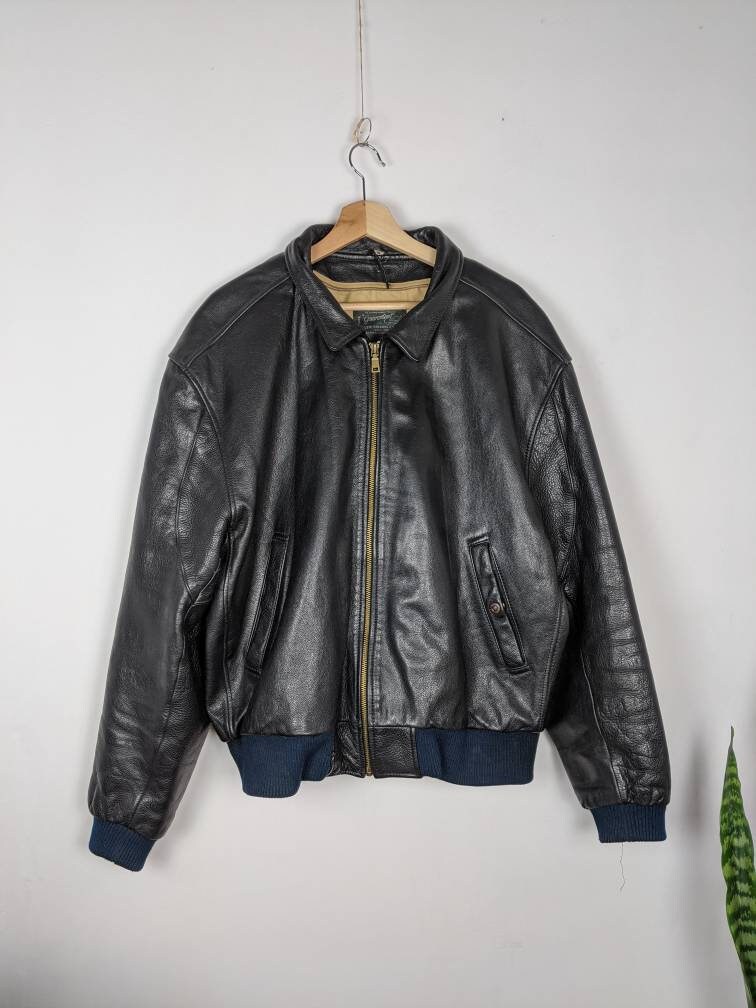 Vintage Levis Leather Jacket Made in Korea - Etsy