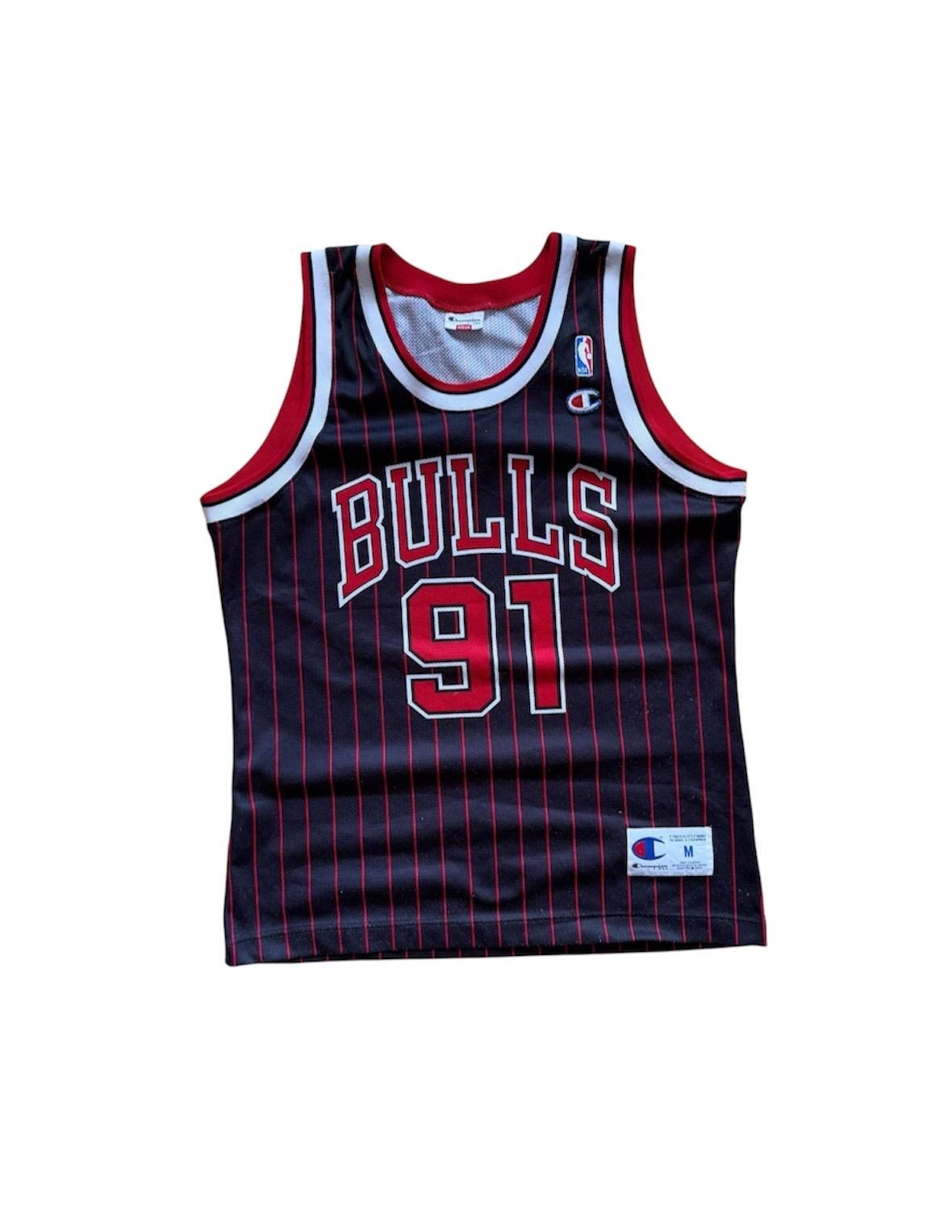Maillot Dennis Rodman Bulls De Chicago – Signé – Encre Argent – Taille XL – Beckett