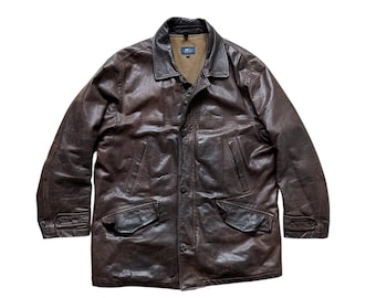 Vintage 1940s German Leather Car Coat by Haelson – Original NAGEL