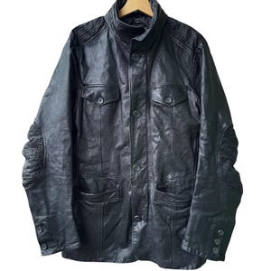 Vintage Armani Leather Jacket - Etsy