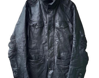 Giorgio Armani Classico Fit Vintage Leather Jacket - Etsy
