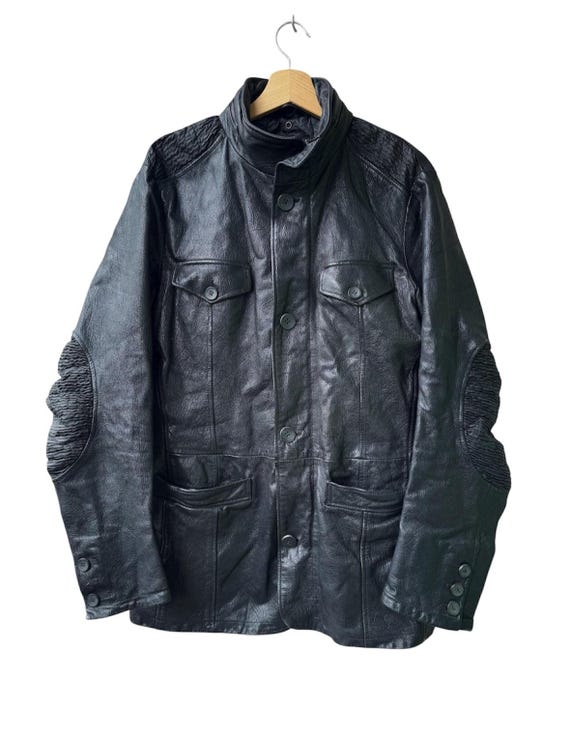 ジャケット・アウター archive EMPORIO ARMANI Leather Jacket Vintage Emporio Armani Leather Jacket Avant-garde - Etsy Canada