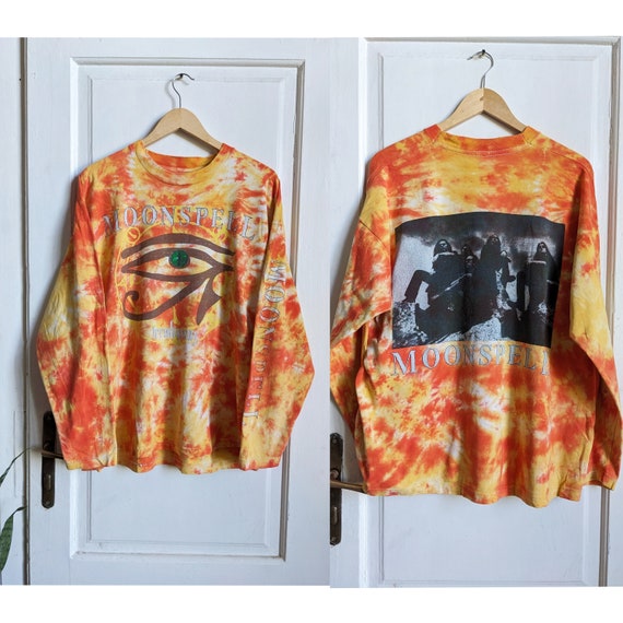 Vintage Moonspell Irreligious Tie Dye Longsleeve Shirt Merch 90s