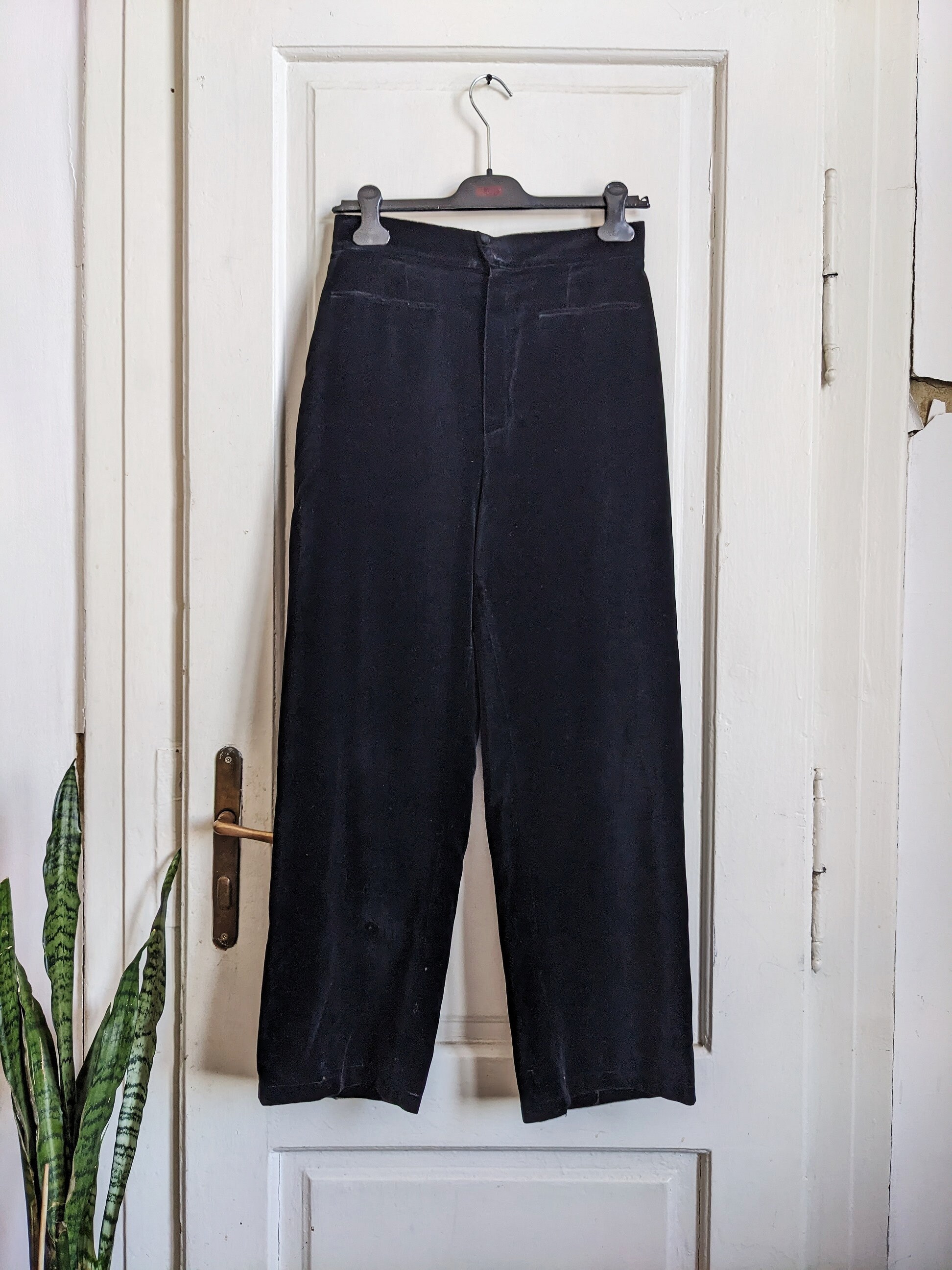 Vintage Thierry Mugler Black Velvet Pants - Etsy