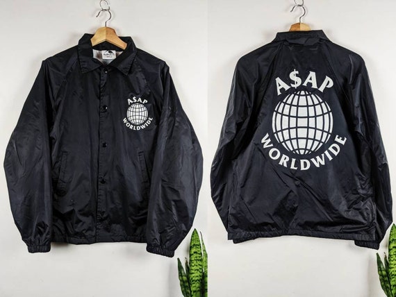 ASAP Worldwide Coach Jacket Rap Hip-hop Merch - Etsy