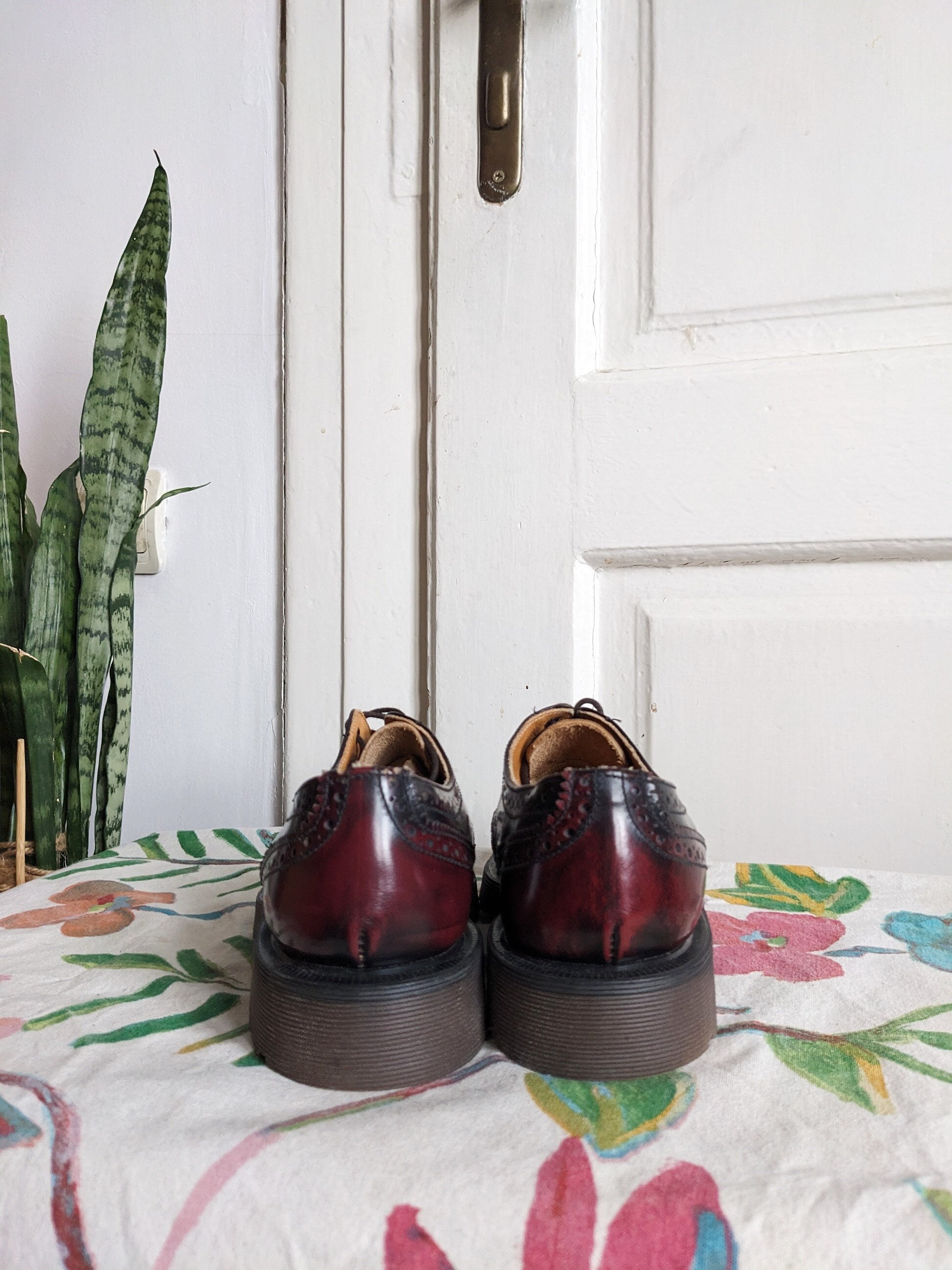 Vintage Dr. Martens Brogues Shoes England Burgundy - Etsy