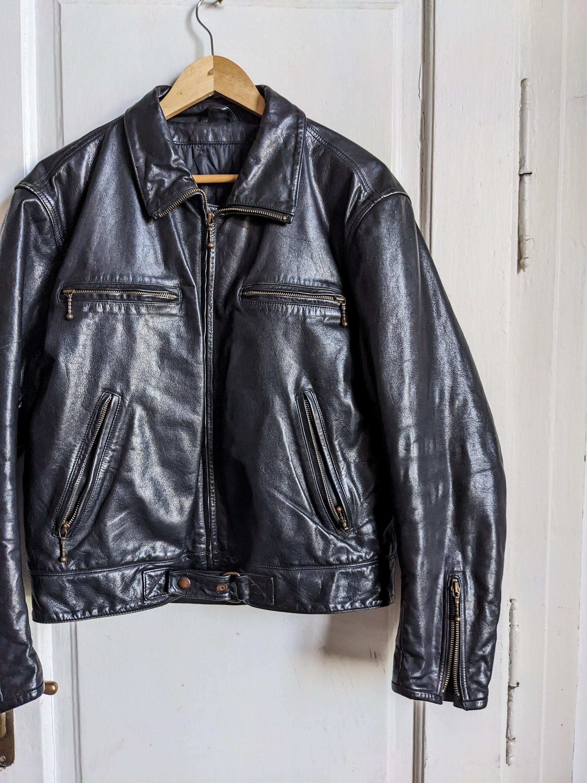 Vintage BMW Leather Jacket Bike - Etsy