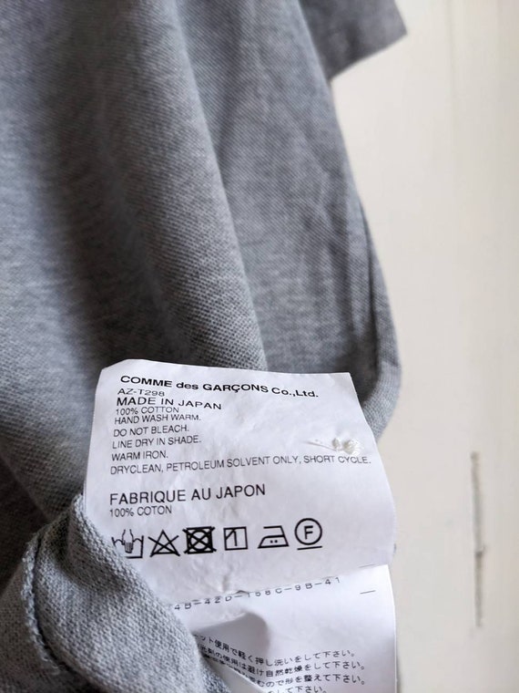 Comme Des Garcons PLAY Stacked Heart Polo Shirt - Grey CDG Comme Des Garcons PLAY Stacked Heart Polo Shirt - Grey CDG