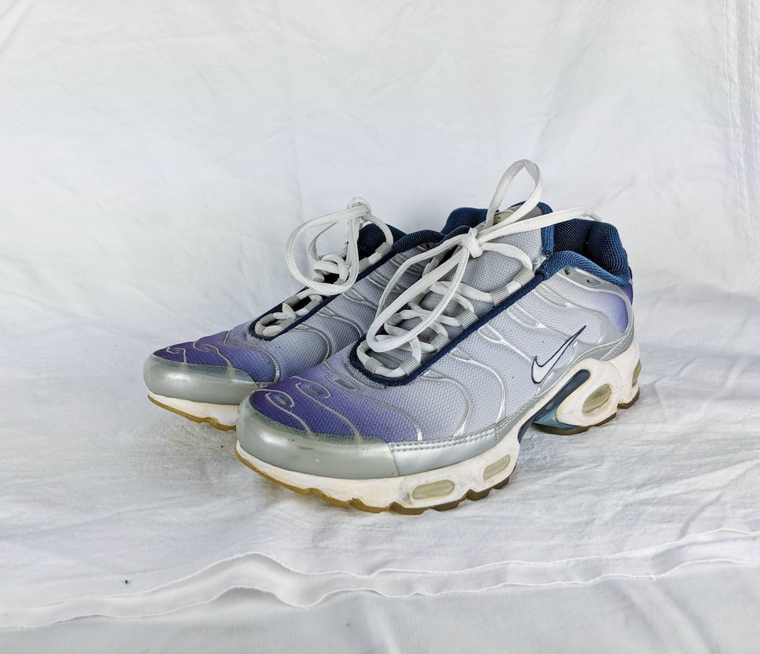 Vintage Rare Nike Collector Air Max Tn 2000 Met Silver Blue 40sz