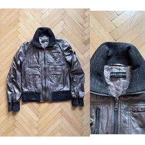 Dolce Gabbana Leather Jacket - Etsy