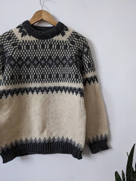 Vintage Norwegian Sweater Eskimo Wool Knitwear Ic… - image 5
