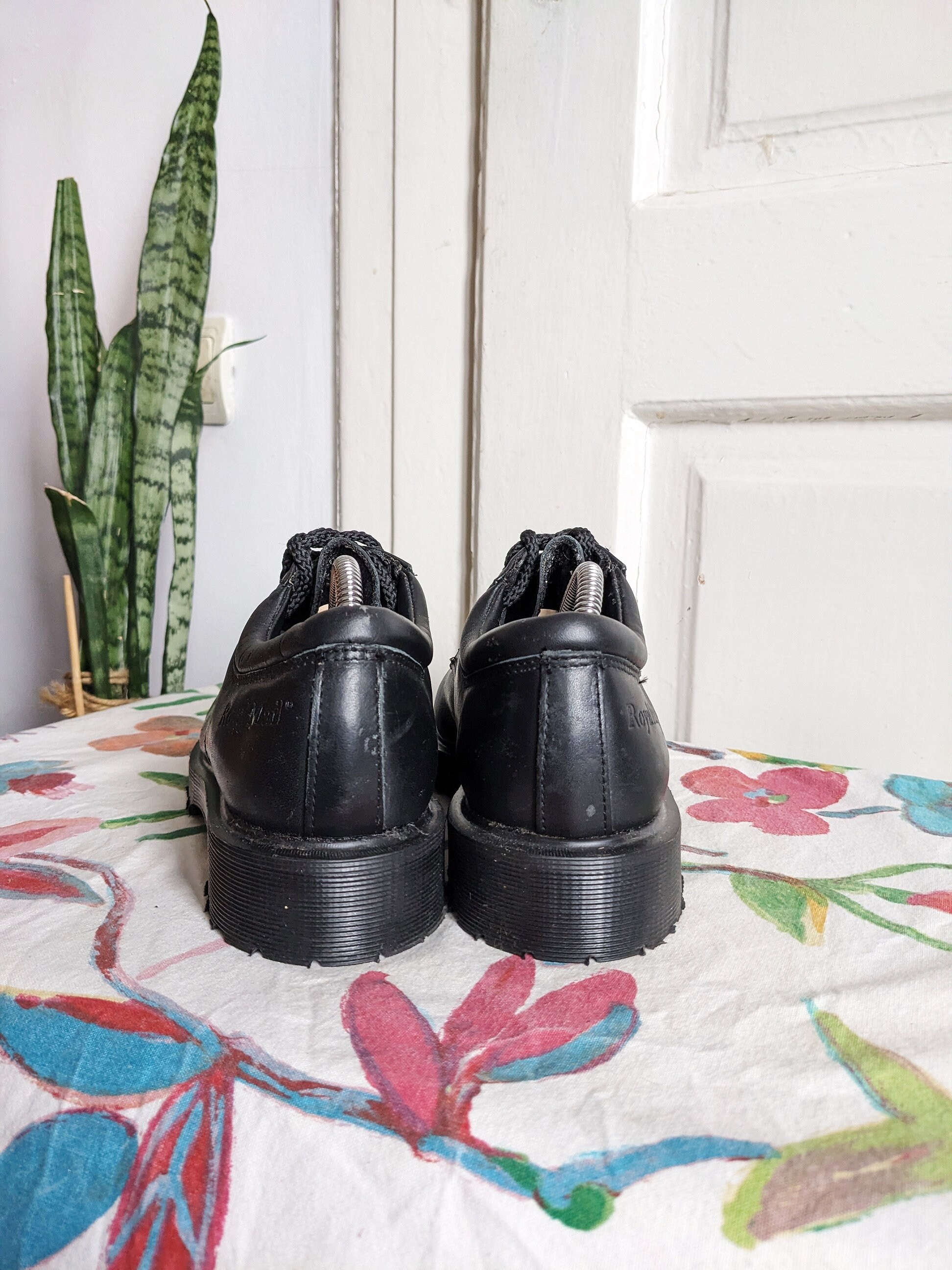 Dr Martens Royal Mail Black Leather Oxfords Size 10.5 UK 11.5 US Dr Martens Royal Mail - Etsy main image 2
