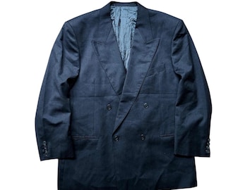 Very Rare Vintage Christian Dior Monsieur Herringbone Wool Coat