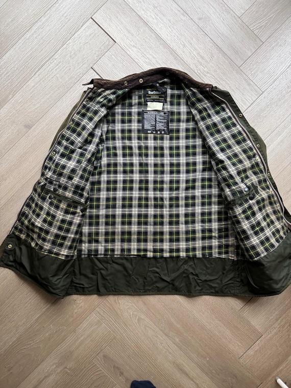 Vintage Barbour Border Wax Jacket Olive - Etsy