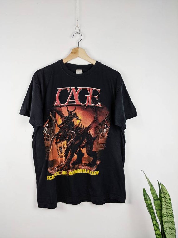 Vintage Cage Merch T-shirt Heavy Metal Band 90s Retro - Etsy Zealand