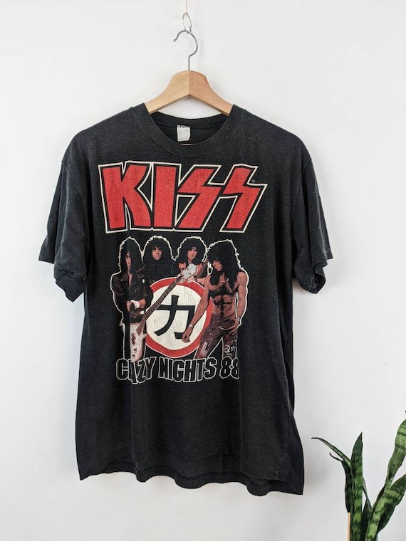 KISS Crazy Nights ヴィンテージ　バンT Vintage Kiss 1988 Crazy Nights Merch T-shirt Double Side