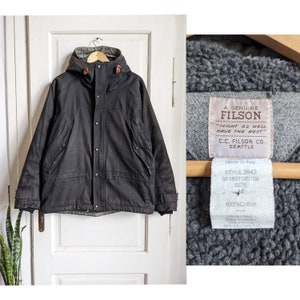 Vintage Filson Waxed Mens Hoded Jacket UK