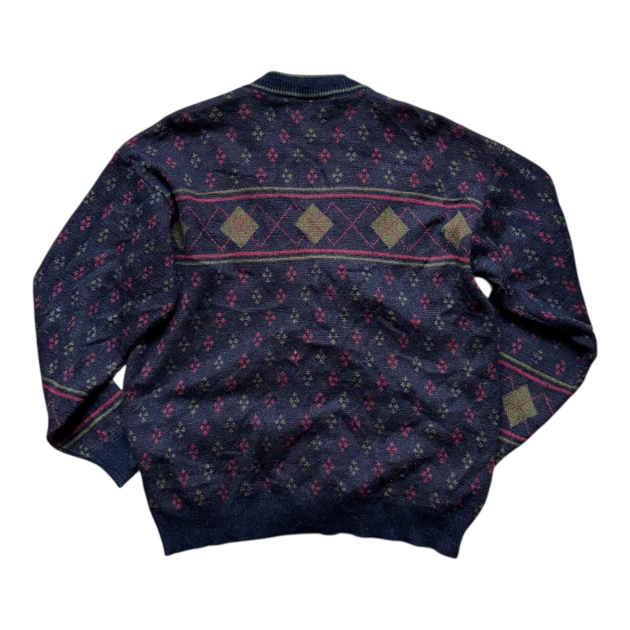 Vintage Chemise Lacoste Ornament Cardigan - Etsy Israel