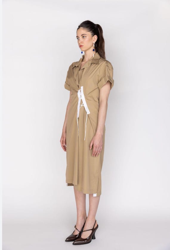 dries van noten cotton dress Dries Van Noten - Women - Cotton Shirt Dress - Fuchsia
