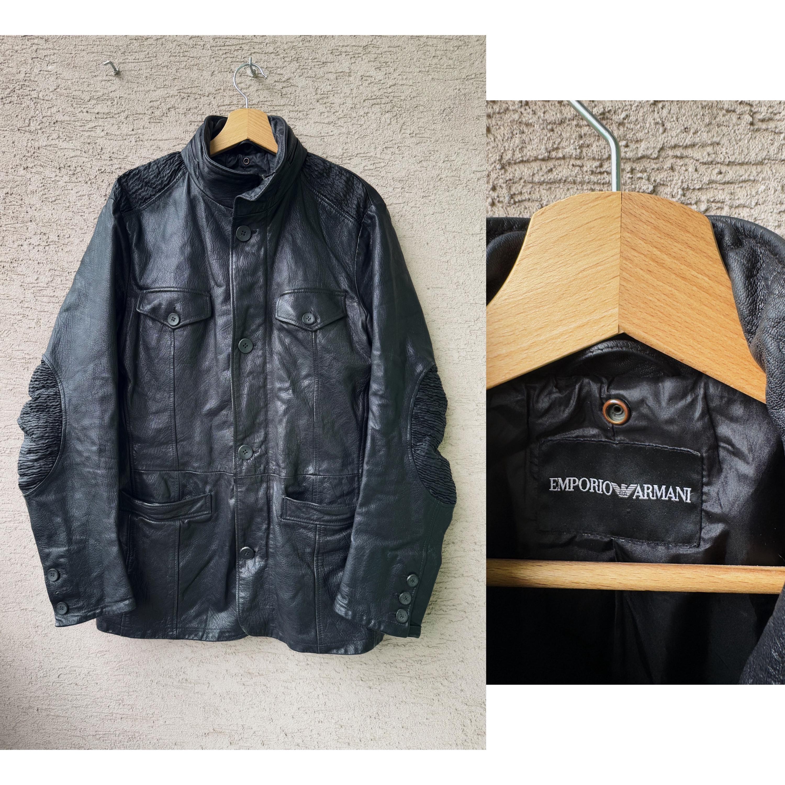 最先端 Archive Emporio Armani Leather Jacket Avant-garde - Etsy ジャケット・アウター