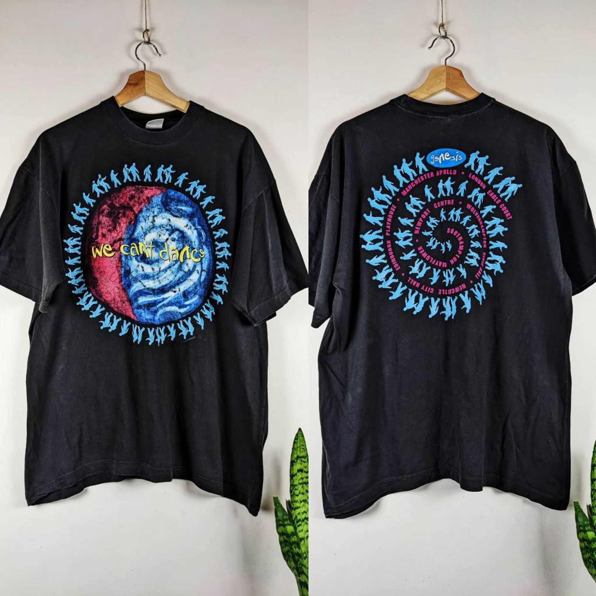 Discover Vintage Genesis Merch 1992 We Can't Dance Double Side T-Shirt