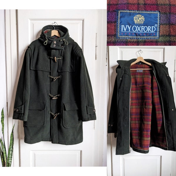 Vintage Duffle Coat Khaki Ivy Oxford