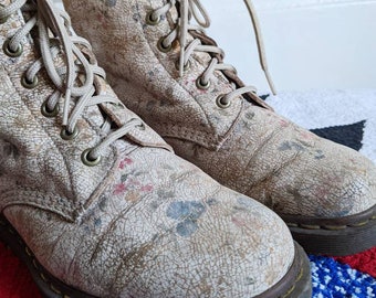 Dr Martens 1460 Boots Floral Pattern 