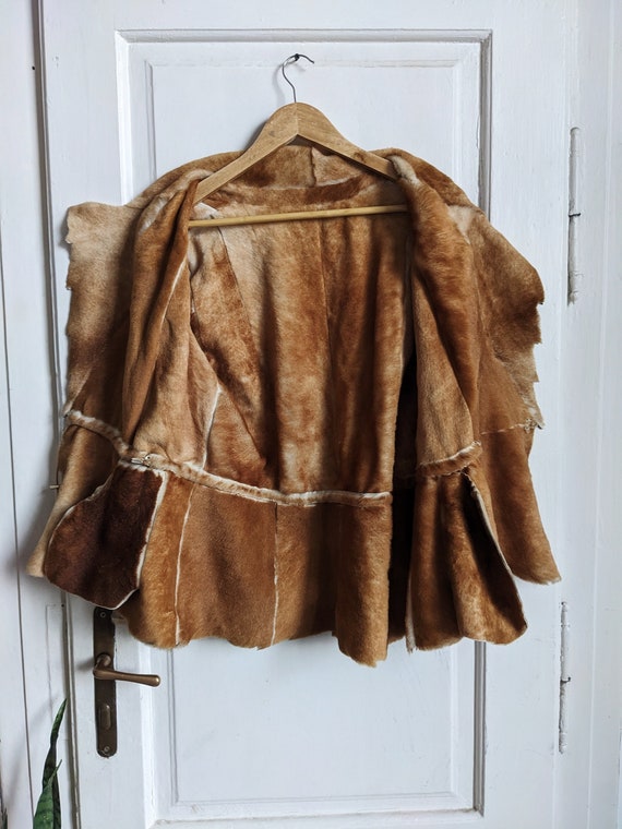 Rindi Patchwork Fur Leather Jacket Shearling - image 5