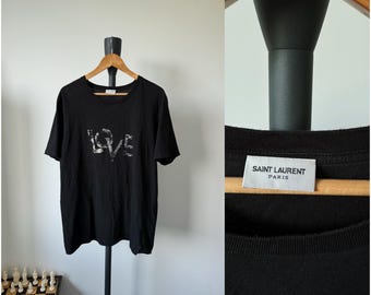 SAINT LAURENT LOVE Tシャツ 最安 Saint Laurent Paris 22SS LOVEリンガーTシャツ - メルカリ