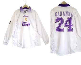 Camiseta de jugador local del Real Madrid 1997-98 Karanka 24 Teka