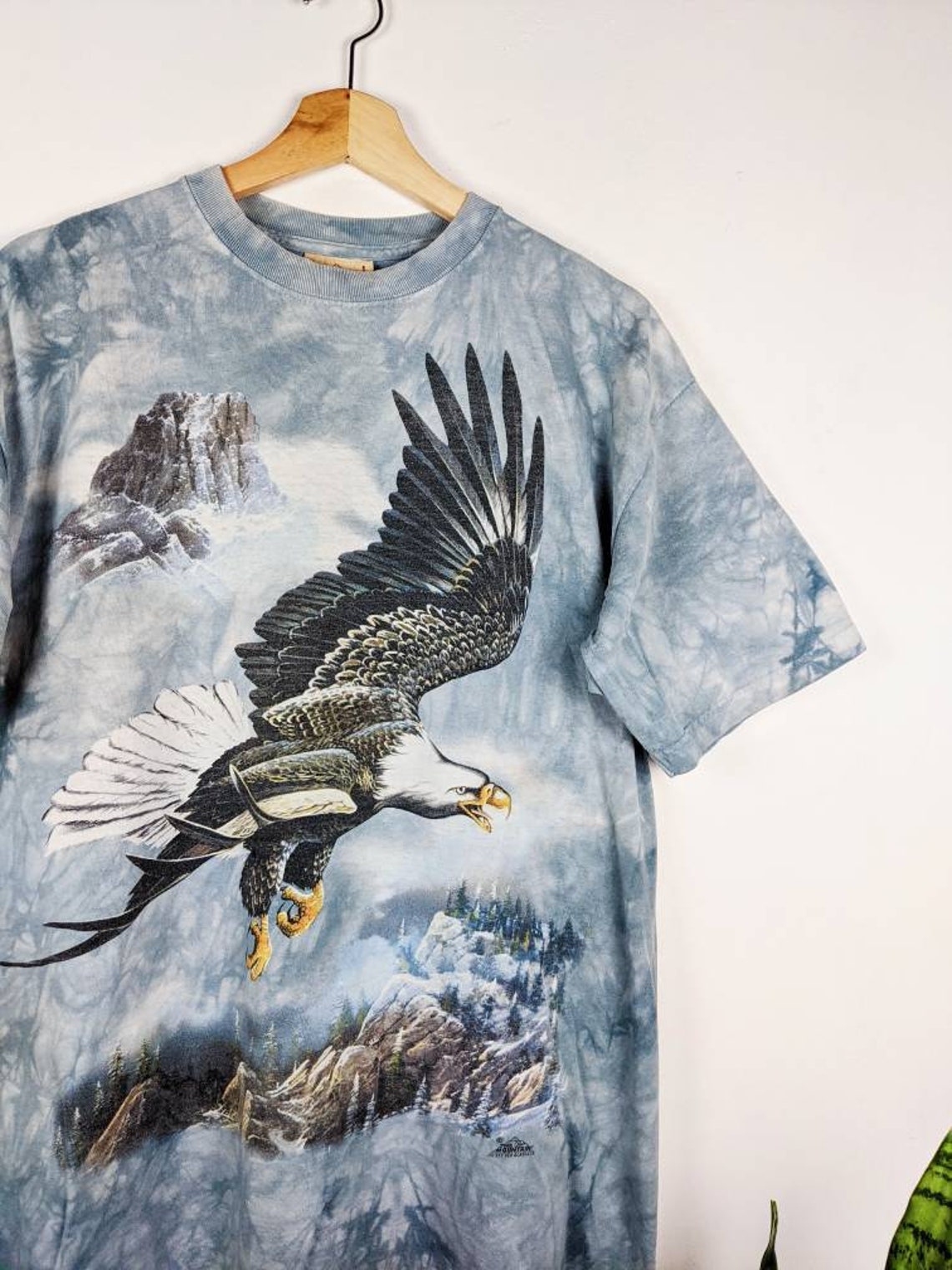 Vintage The Mountain Dyed T-shirt Eagle Native Made in USA | Etsy