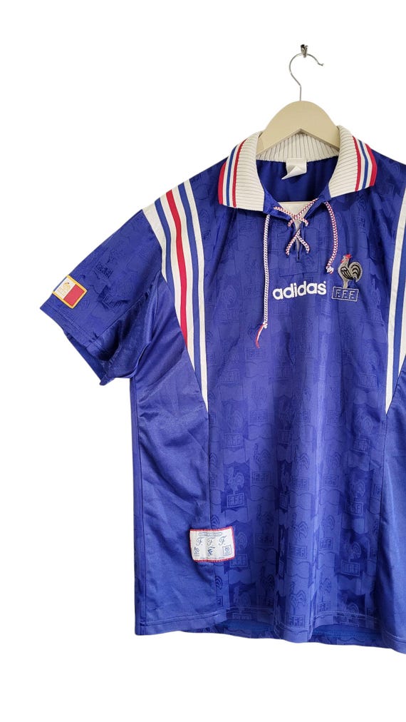 Vintage 90s Adidas France National Team Football Jersey / 1994-96