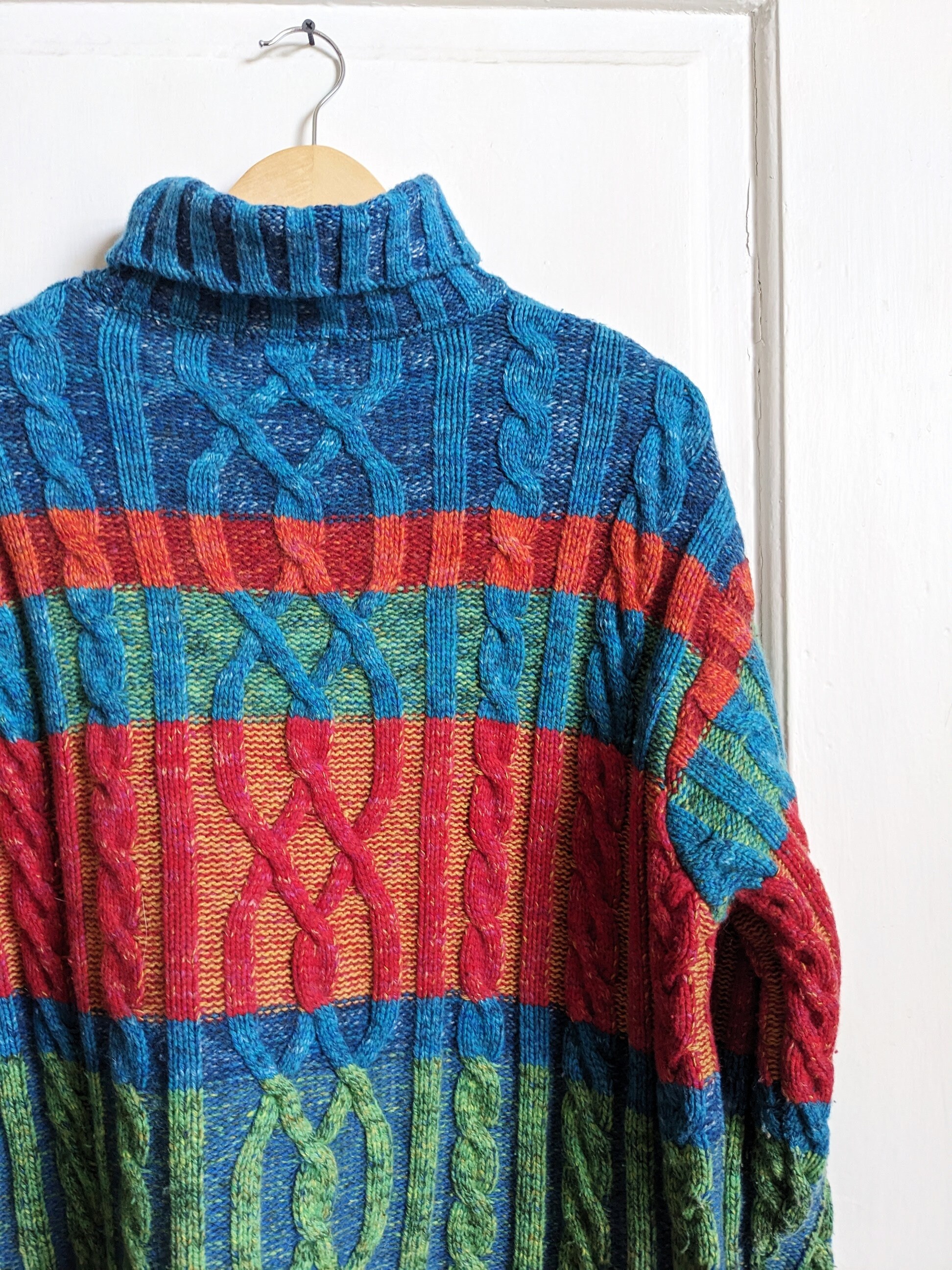 Vintage Kenzo Home Cable Knit Sweater Multicolor - Etsy Vintage Kenzo Home Cable Knit Sweater Multicolor - Etsy