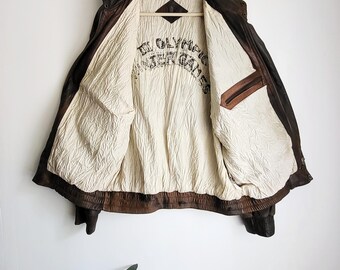 Vintage Adidas Leather Jacket Olympic Games 1932 Winter - Etsy