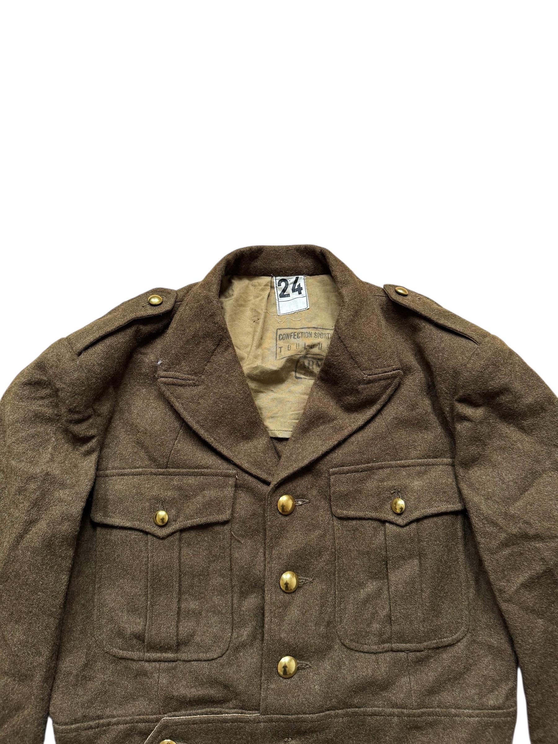 30s French Army Wool Jacket | Military Uniform | Women
