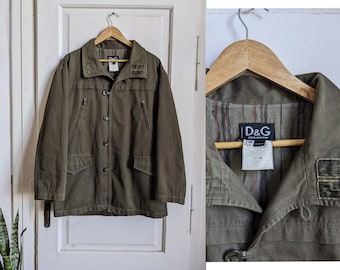 Dolce Gabbana Archival Military Jacket Khaki Y2k
