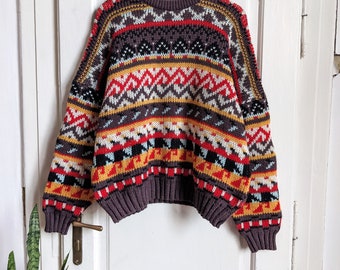 アウター 90s Vintage Flower Ecuador Knit Kids This item is unavailable - Etsy