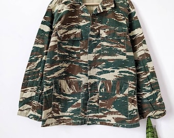 Vintage Military Camo Jacket Camouflage lizard Pattern