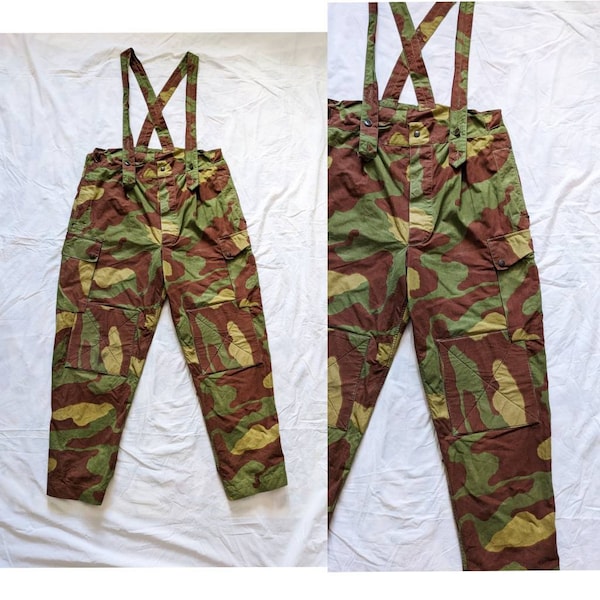 Vintage 60s italian Army San Marco Camo M29 Pants Paratrooper Trousers Camouflage Rare