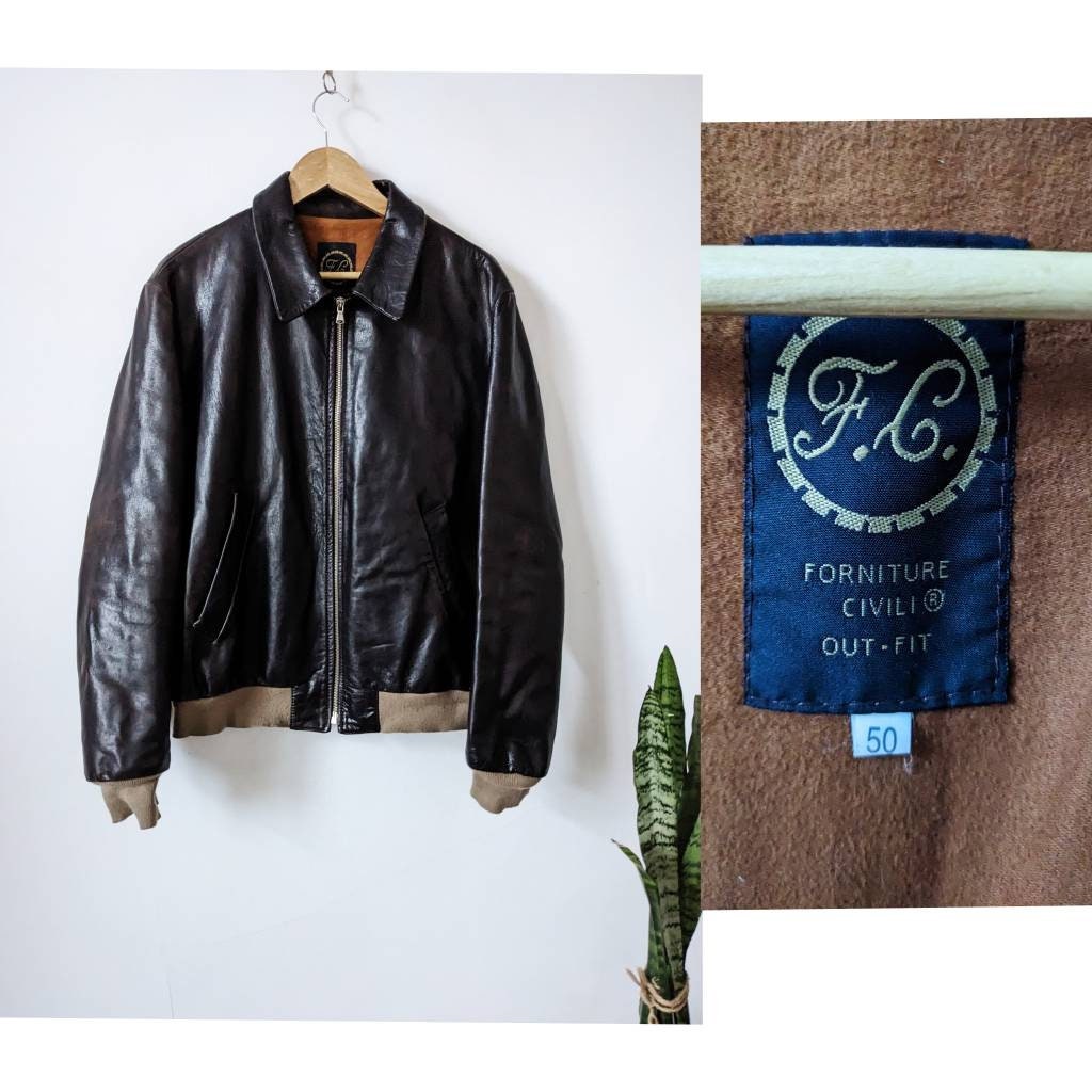 Italian vintage leather jacket - Etsy 日本