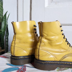 Vintage Dr. Martens 1460 Yellow Boots England image 5