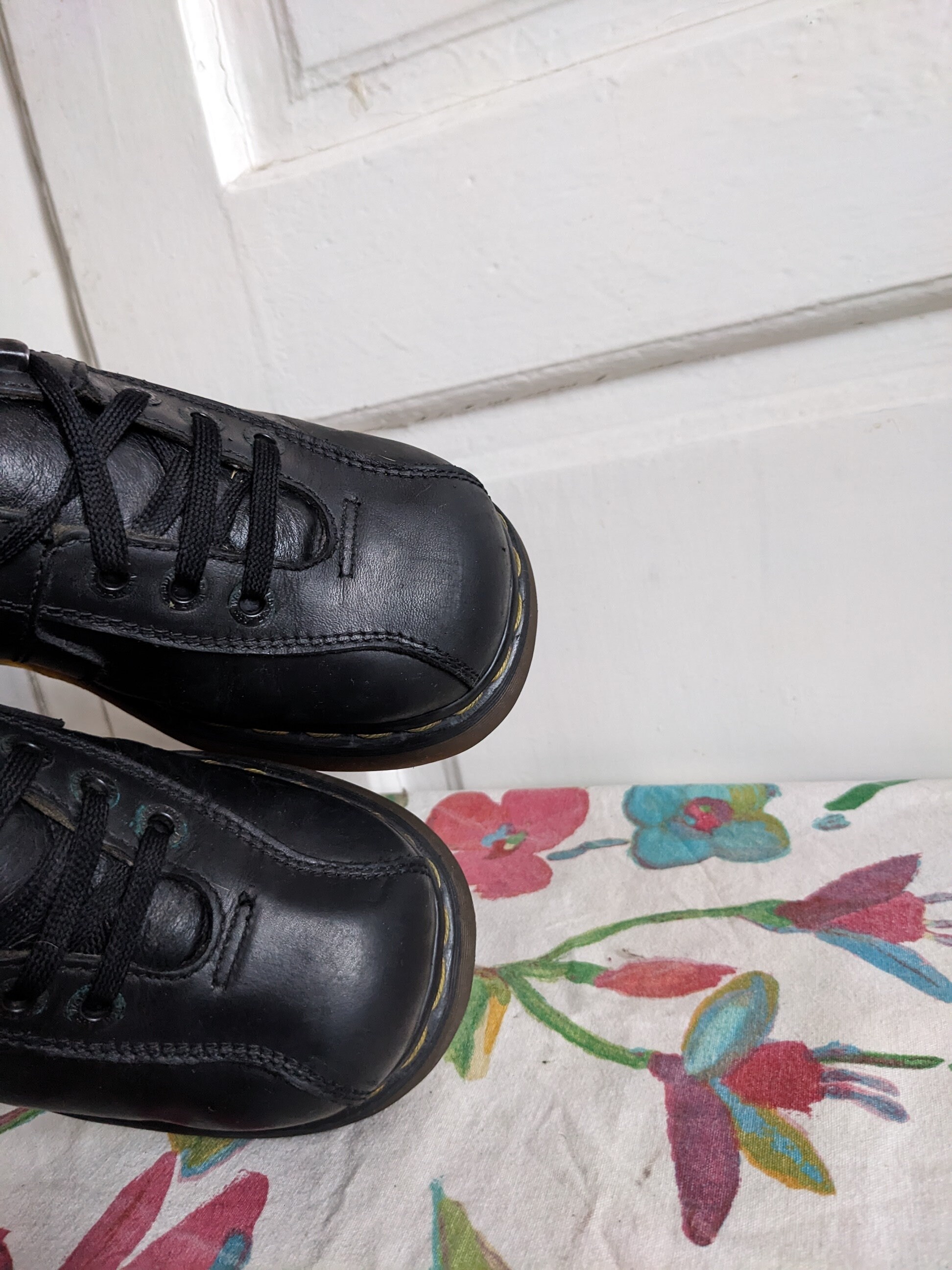 Vintage Y2K Dr. Martens Chunky Black Leather Boots 8346 Men Size 8 BLEMISH RARE? Dr. Martens Men main image 2