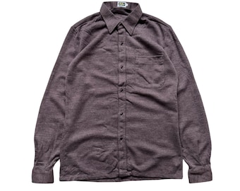 1970s French Workwear Shirt | Kidur Made in France | Mauve Cotton | Chore Overshirt | Fabrique en France