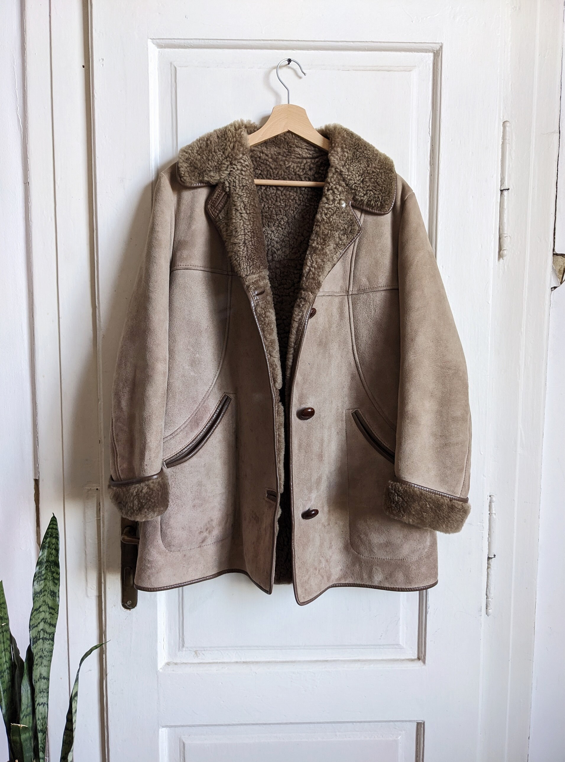 Vintage Sheepskin Leather Jacket Nursey