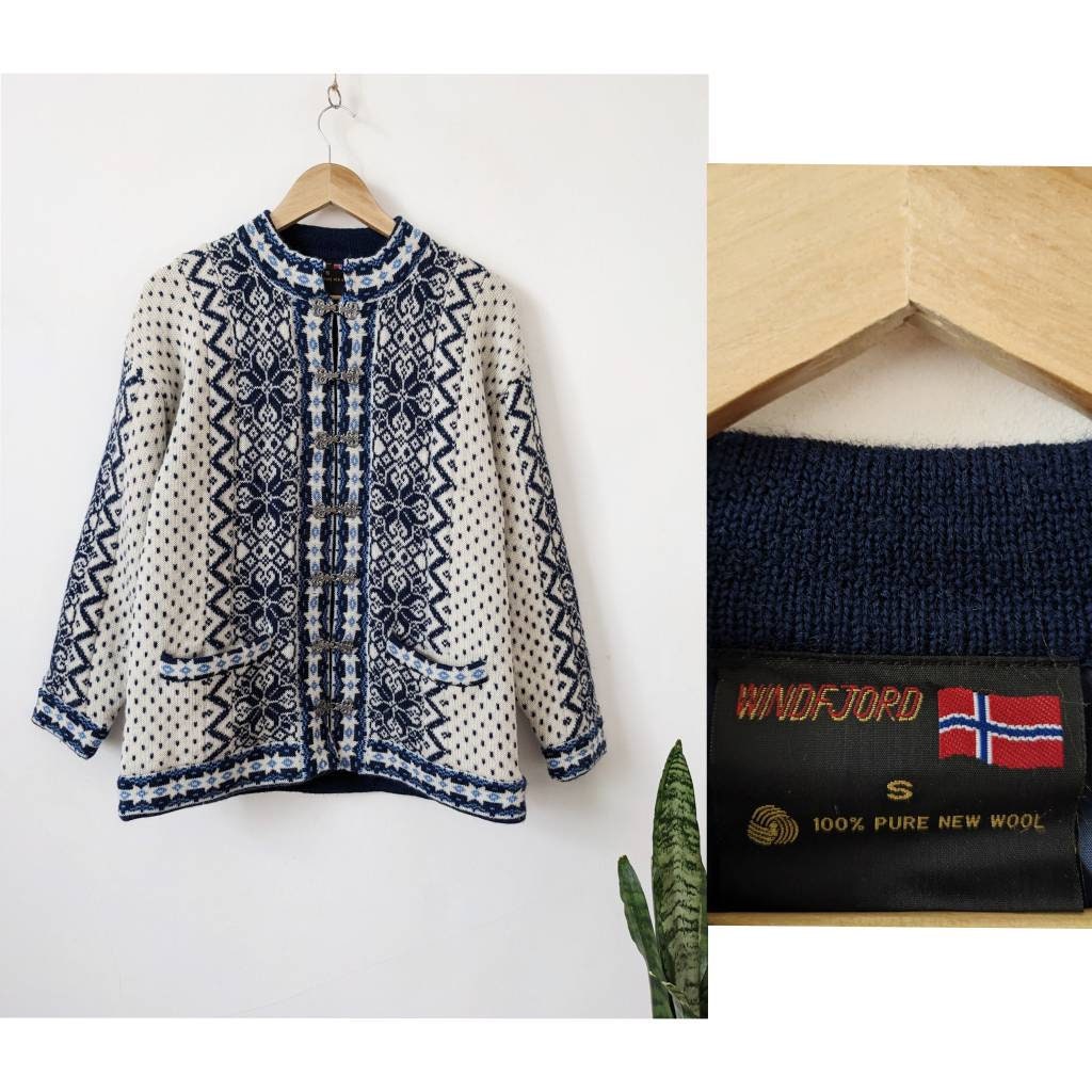 Verrijking besteden escort Vintage Norwegian Cardigan Windfjord Wool Knitted Ornament - Etsy