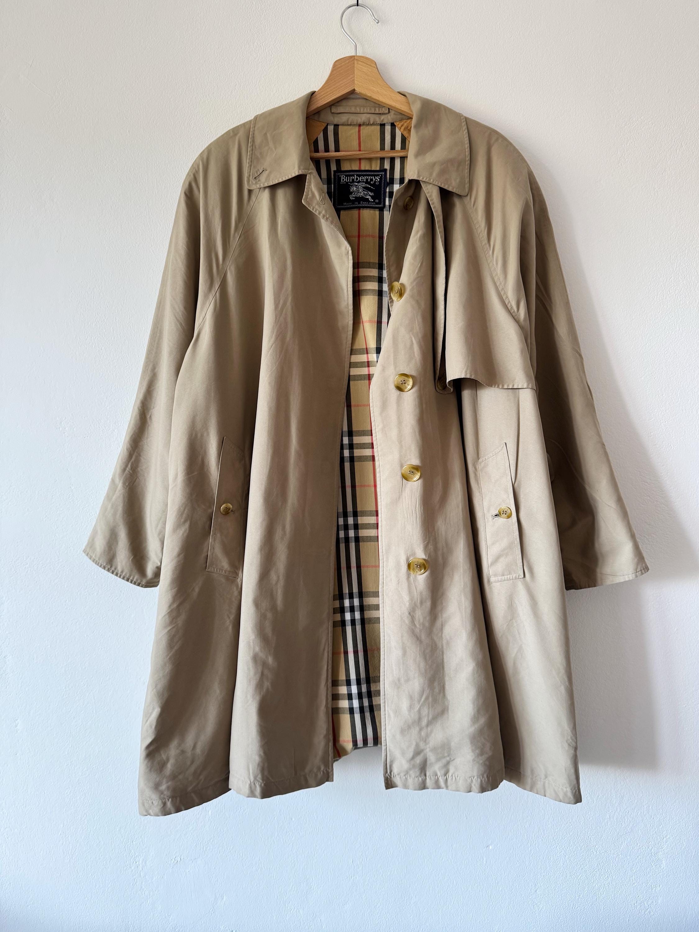 Vintage Burberrys Trench Coat Beige Nova Check - Etsy Israel