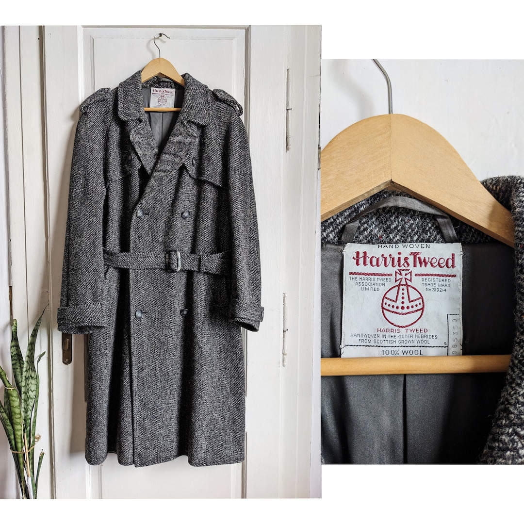 Harris Tweed Check Pattern Wool Tailored Jacket Made in USA Men's M Size Vintage / eaa509888