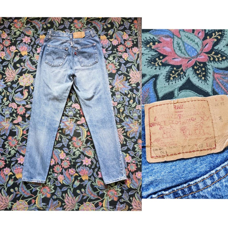 Vintage Levi's 901 Boyfriend Jeans USA 80s Stone Washed Mom Jeans image 1