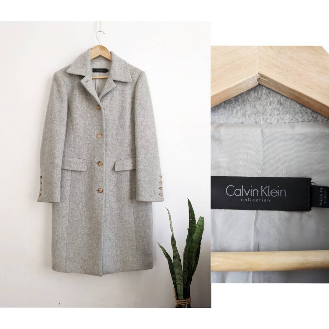 Calvin klein wool overcoat hot sale