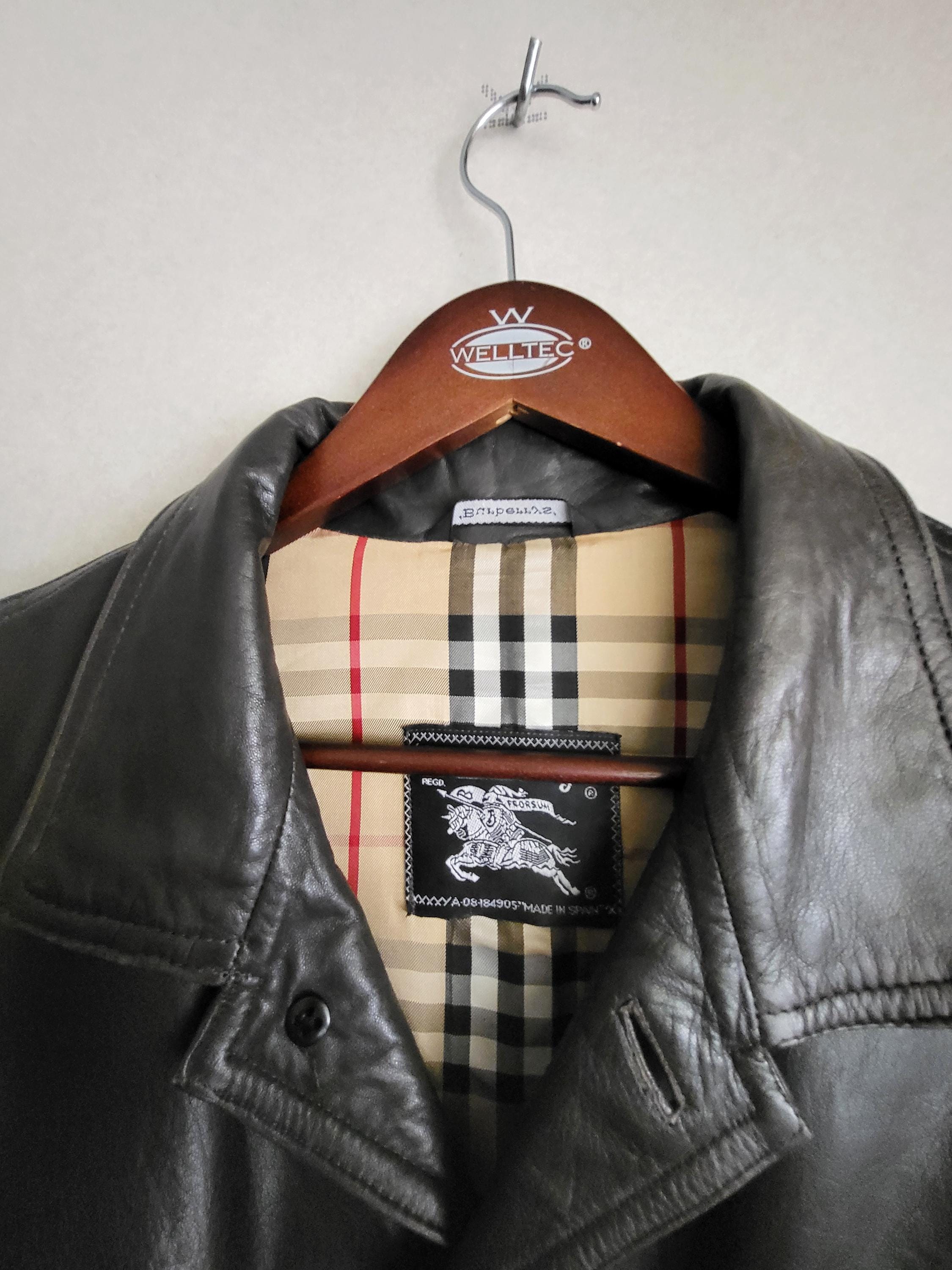 Vintage Burberrys Leather Jacket - Etsy Vintage Burberrys Leather Jacket - Etsy